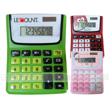 8 dígitos de la calculadora de regalo de alimentación doble con la impresión de la obra de arte (LC285A)